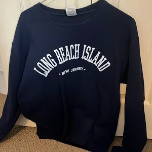 Navy Long Beach Island crew neck